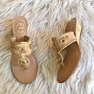 Jack Rogers | EUC Cork Demi Wedge Gold